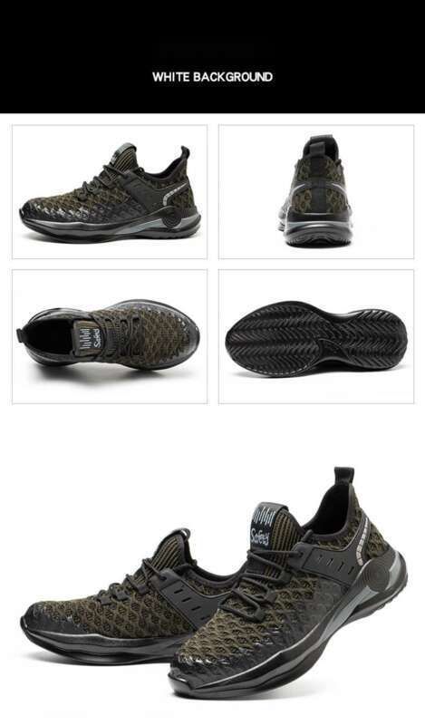Scarpe antinfortunistiche leggere da uomo, con puntale in acciaio anti-urto e anti-pugnalata, da lavoro e di sicurezza per uomo_voghion.com