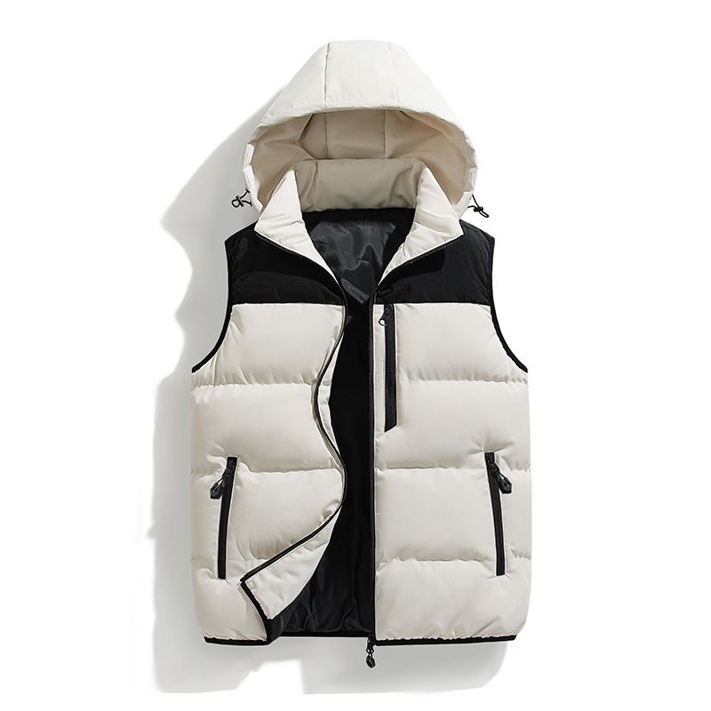 Nueva chaqueta acolchada con capucha desmontable e impermeable para exteriores con múltiples bolsillos para hombre._voghion.com