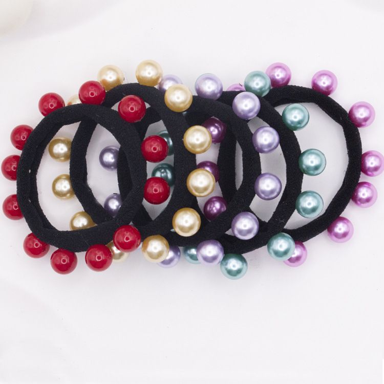 Bracciale Copricapo Fascia per Capelli Fonte Alta Elasticità Senza Cuciture Anello per Asciugamano Temperamento Coda di Cavallo Corda per Capelli Grande Pieno di Diamanti Accessori per Capelli_voghion.com