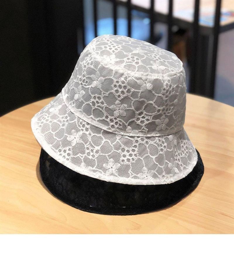 Chapeau de pêcheur à visière tendance pour enfants, style rétro, dentelle fine, respirant_voghion.com