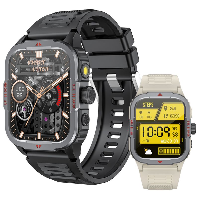 G129 Smartwatch met Bluetooth-bellen, hartslag- en bloeddrukmeter, IP68 waterdicht, Fiess Tracker voor M_voghion.com