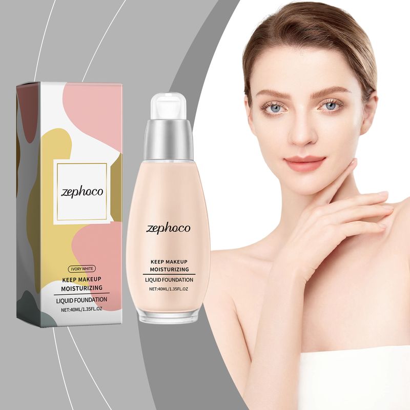 ZEPHOCO Ivory White Concealer Liquid Foundation Moisturizing, Refreshing, Matte, Clear, Light, Light And Moisturizing_voghion.com