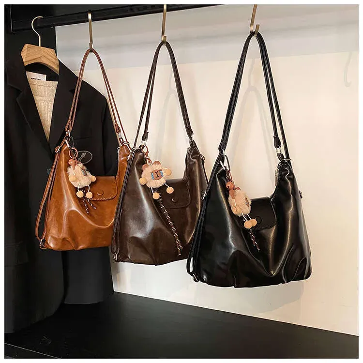 Zaino multifunzionale a tracolla monospalla di alta qualità in morbida pelle per donna, grande capacità_voghion.com