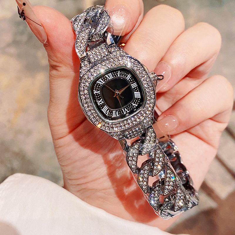 Hot Selling Baida Home Diamond Ring With Leather Strap Quartz Watch_voghion.com