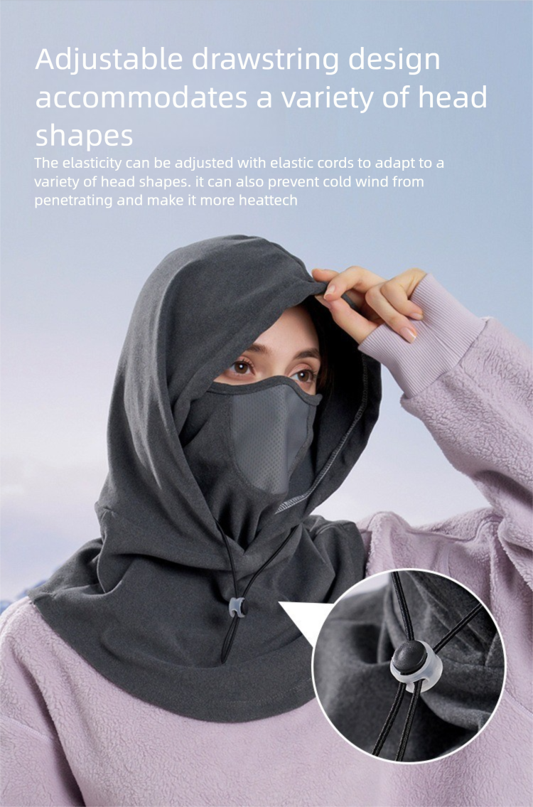 Écharpe coupe-vent d'automne et d'hiver pour le cyclisme, cache-cou intégré, bonnet de ski unisexe, protection thermique pour le visage en extérieur_voghion.com