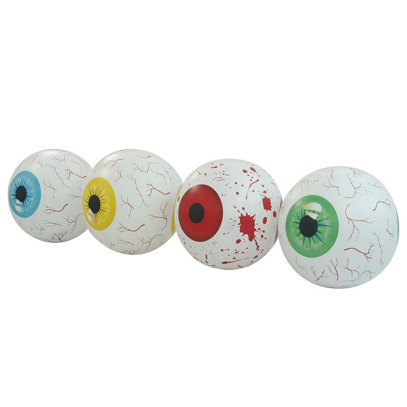 PVC Inflatable LED Eyeball, Halloween Glowing Ball Decoration With Bloodshot Effect, Horror Party Prop_voghion.com