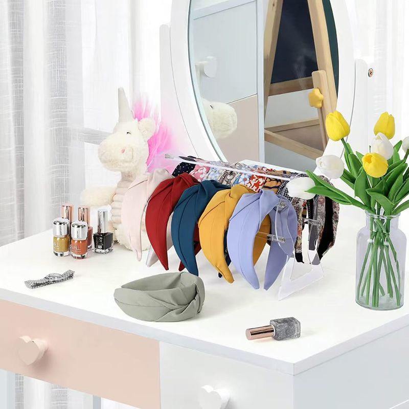 Supporto per fascia, organizer trasparente per fascia, espositore per cerchietti in acrilico, supporto per fascia, porta fascia per donne e ragazze_voghion.com
