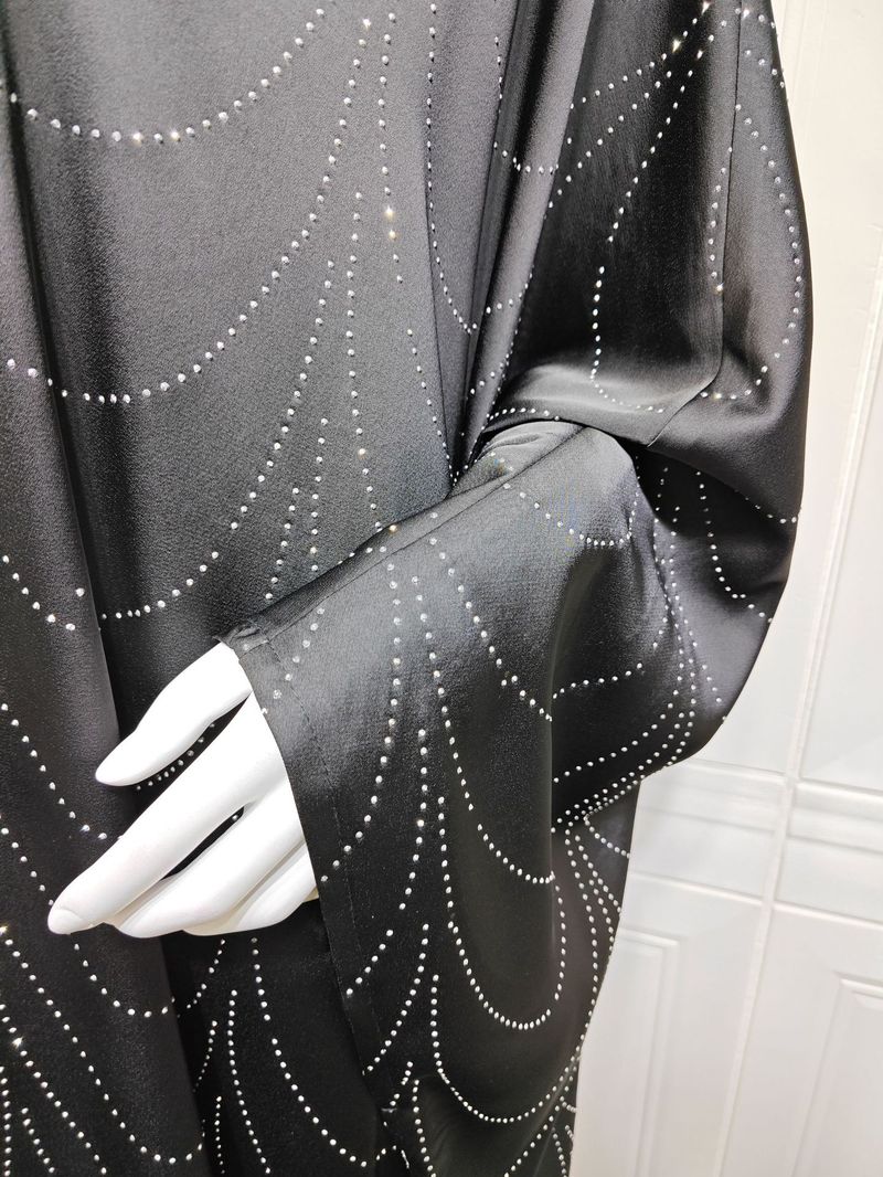 Women's Clothing Modest Spring And Summer New Women's Fashion Loose Hot Diamond Robe Dress_voghion.com