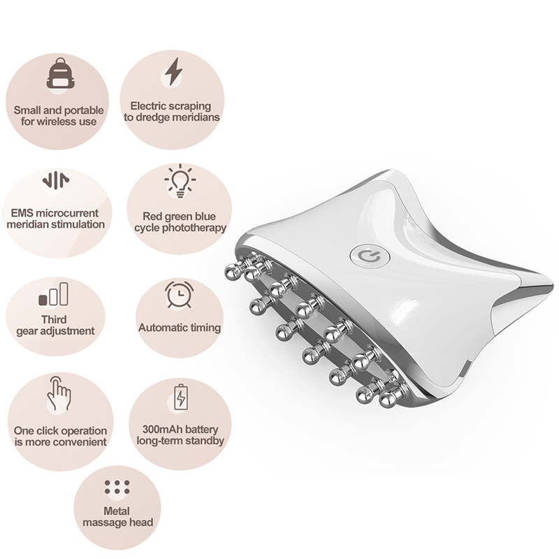 EMS Microstroom Guasha LED Licht Gezicht Hals Lichaam Lifting Anti-Rimpel Schoonheid Hoofd Ontspanning Massager Huid 70% korting_voghion.com