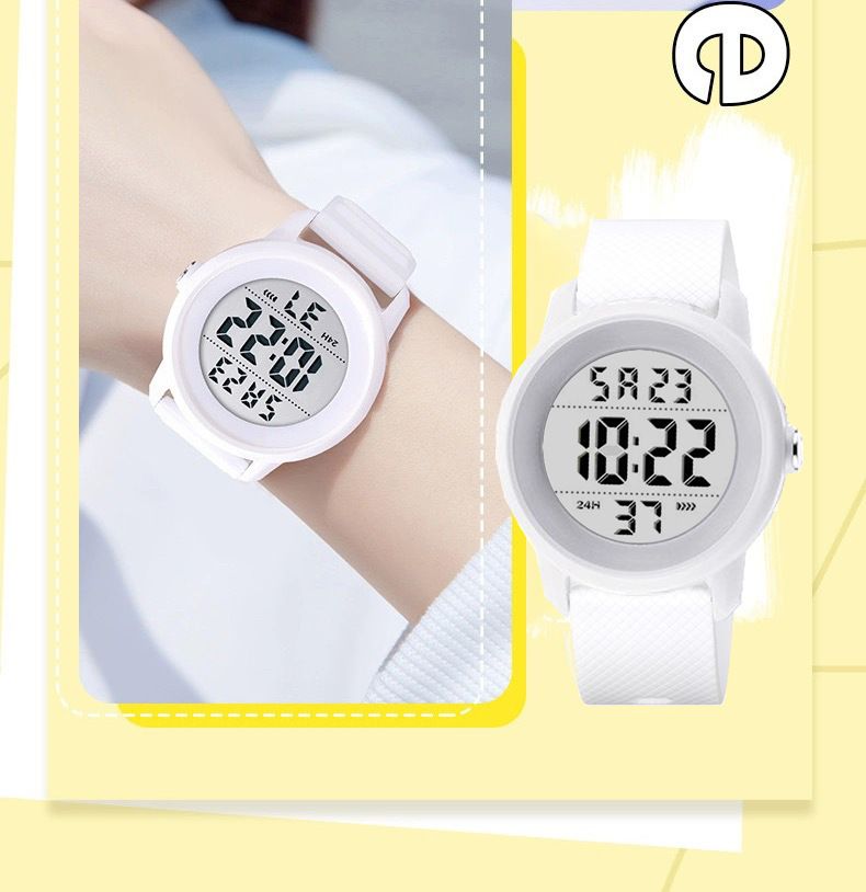 Montre LED numérique pour enfants, grande montre pour étudiants, garçon et fille, étanche, lumineuse, réveil, compte à rebours, multifonction, électronique_voghion.com