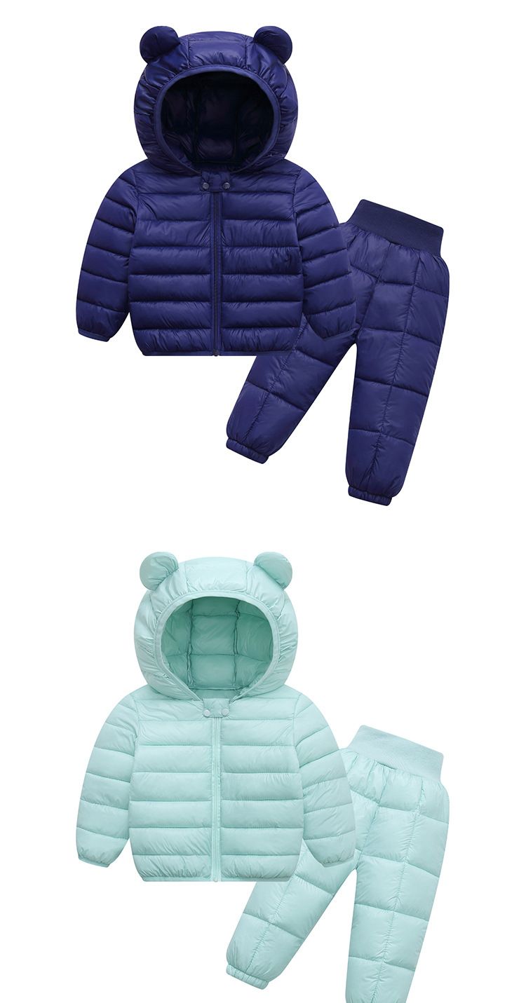 Kids Winter Jacket Set, Boys Girls Fleece-Lined Hooded Coat With Warm Polyester Fill, Toddler Outerwear For Cold Weather (80-120cm, 8 Colors)_voghion.com
