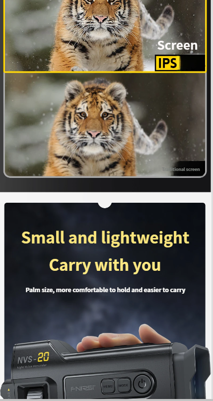 FNIRSI NVS-20 4K Full-Color HD Infrared Device Portable Outdoor Night Vision Optical Imager_voghion.com