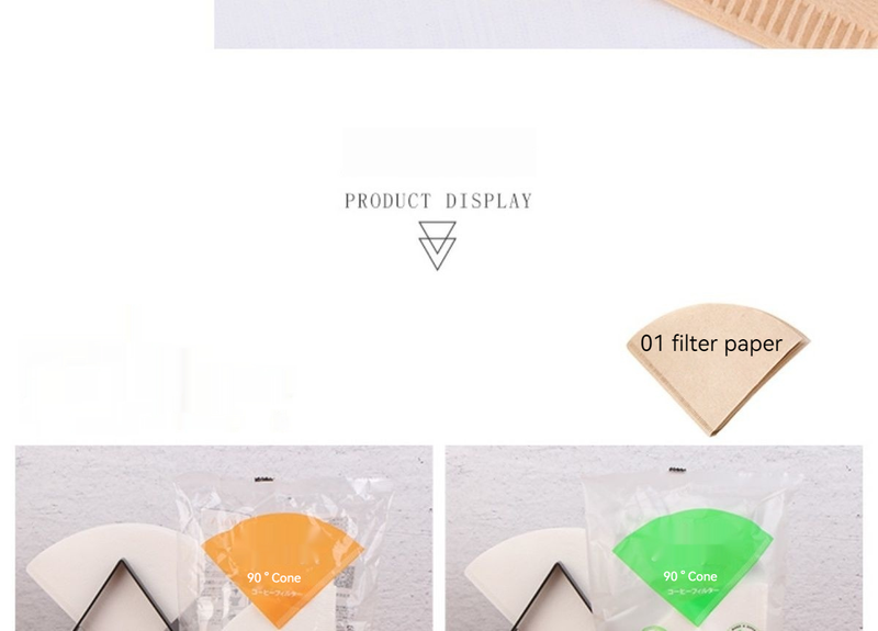 Japan hand brewed coffee drip filter paper V60 thickened hemp fiber 100 sheets_voghion.com