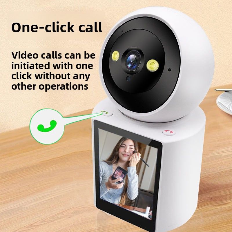 AI Smart Two-Way Surveillance Camera Peephole Home Video Intercom Elderly Child One-Key Call_voghion.com