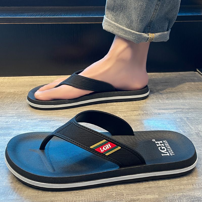 Sommermodetrend für Herren, Oberbekleidung mit weicher Sohle, Flip-Flops zum Anklippen, rutschfeste koreanische Freizeit-Hausschuhe für Herren_voghion.com