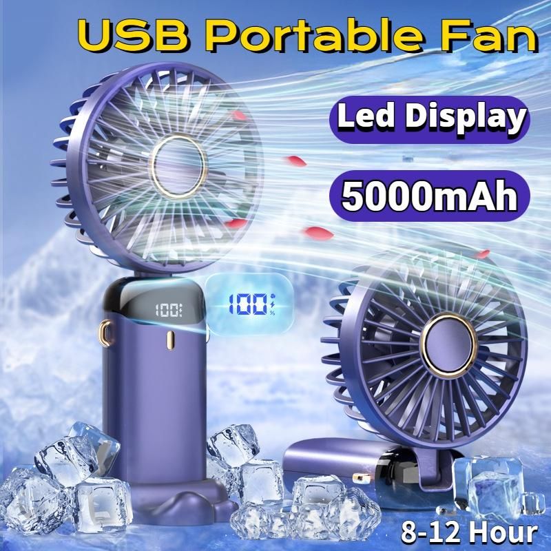 1 pz. Ventilatore portatile piccolo ricaricabile per studenti, da appendere al collo, da tavolo, mini, piccolo, portatile LXY_voghion.com