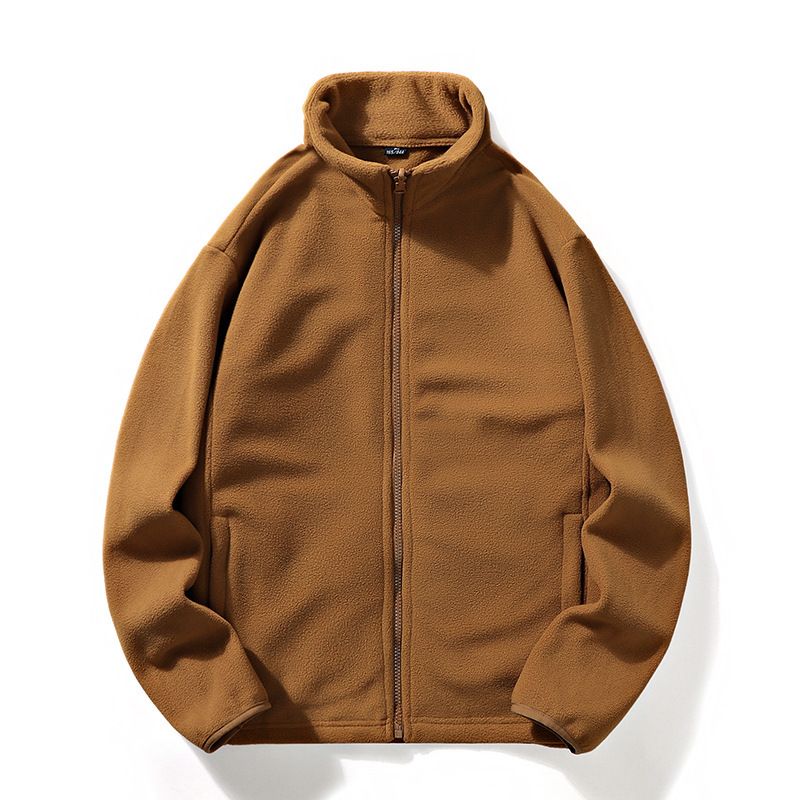 Giacca calda e spessa in pile polare per attività all'aperto, autunno e inverno, felpa con cappuccio e cardigan_voghion.com