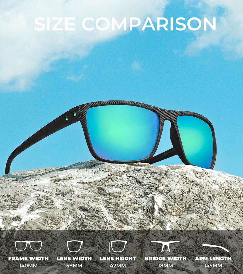 KALIYADI Polarized Sunglasses For Men, Lightweight Sun Glasses With UV Protection For Driving Fishing Golf_voghion.com