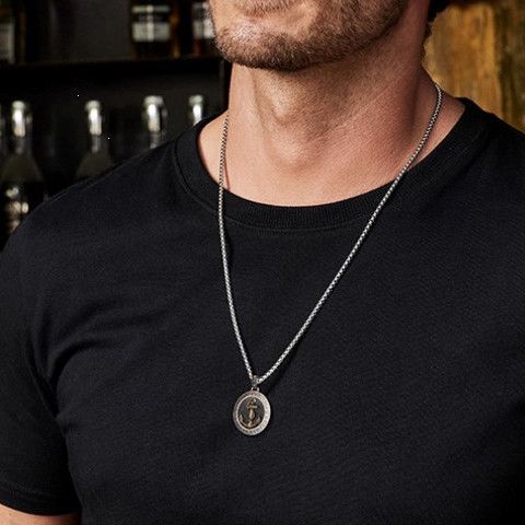 WEIER Anchor Pendant Silver Necklace For Men And Women, Niche Design With A Sense Of Sophistication, Stylish Sweater_voghion.com