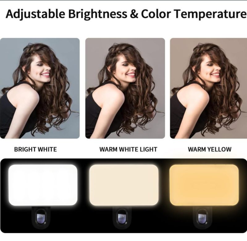 Mobile Phone Computer Tablet Conference Fill Light Live Streaming Flash Charging Model Tri-Color LED_voghion.com