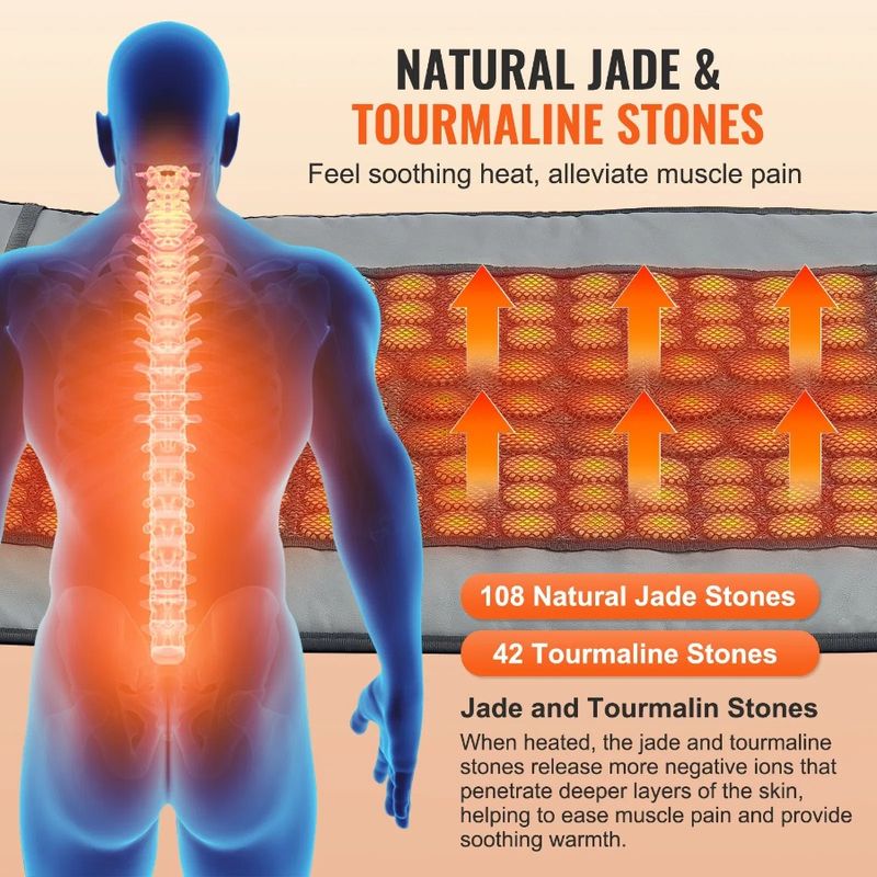 Stone Far 42 Pad Heating Infrared Natural Pad Heating Jade 108 Tourmaline_voghion.com