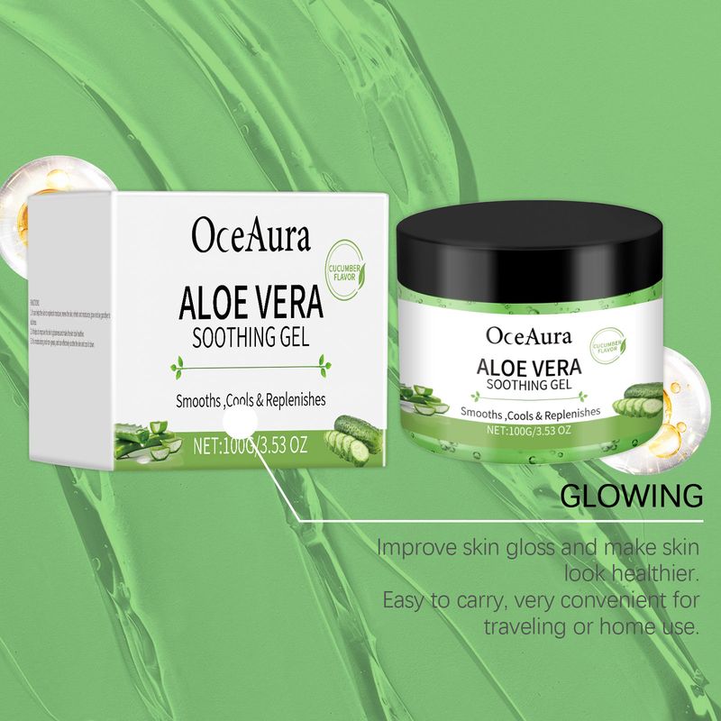 OceAura Aloe Vera Cucumber Gel, Moisturizing And Cooling Body Care Moisturizing And Refreshing Skin Aloe Vera Gel_voghion.com