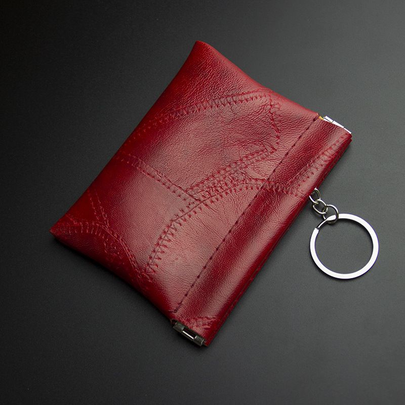 PU Unisex Key Holder Protective Cover Small Leather Case Driver's License Storage Coin Purse Large Capacity_voghion.com