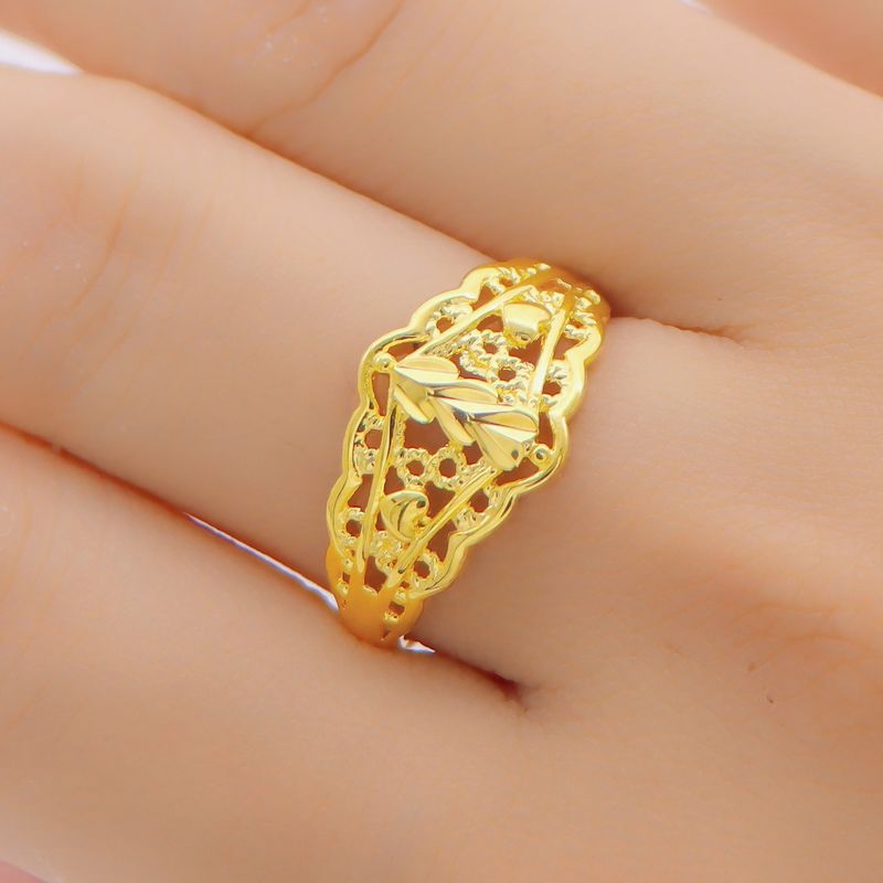 Vietnamese Sand Gold Women, Plated In Monotonous Color, With An Open Mouth Ring That Remains Colorfast For A Long Time._voghion.com