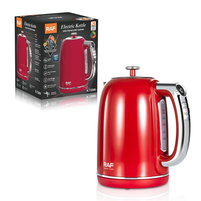 RAF EU 1.7L Electric Kettle - Temperature Display Automatic Boiling Water Household_voghion.com