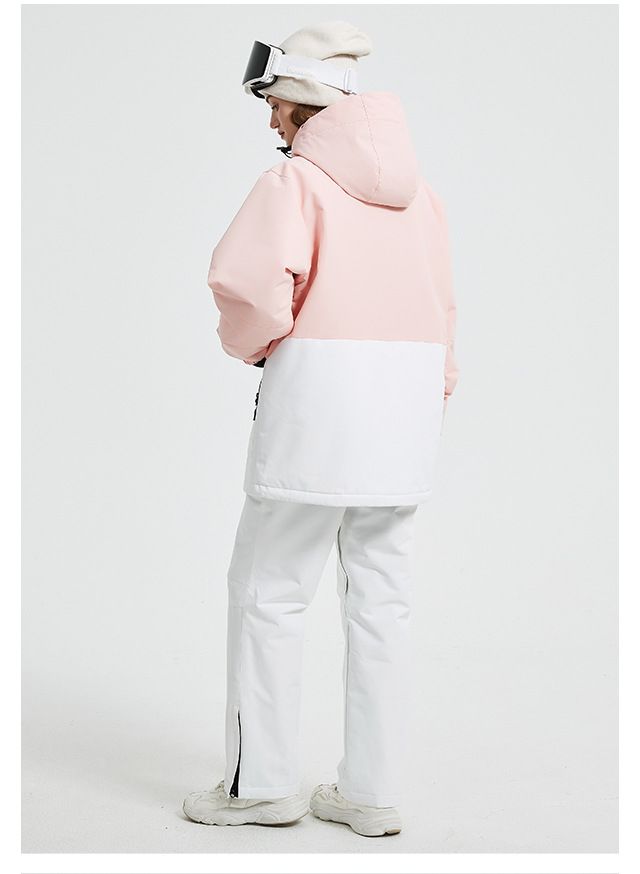 Traje de esquí unisex de estilo coreano: conjunto de chaqueta y pantalón de esquí para pareja, resistente al viento y al agua | Traje de snowboard con aislamiento térmico para hombre y mujer_voghion.com
