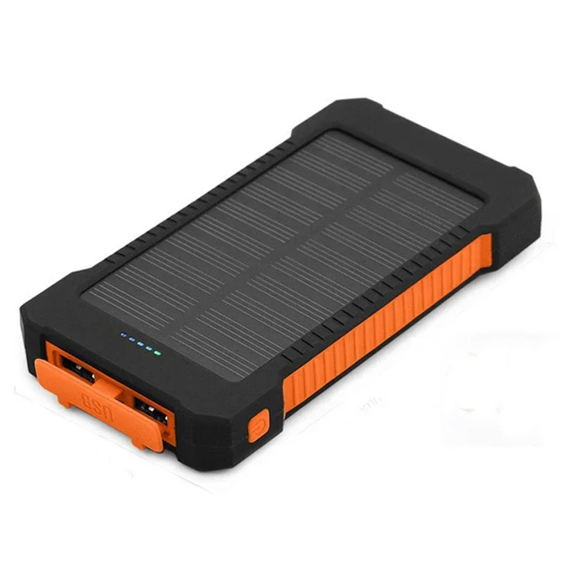 20000 MAh Solar Bank LED Light Powerful Flashlight Outdoor Hiking Portable Multiple Port Mobile External Power Supply_voghion.com