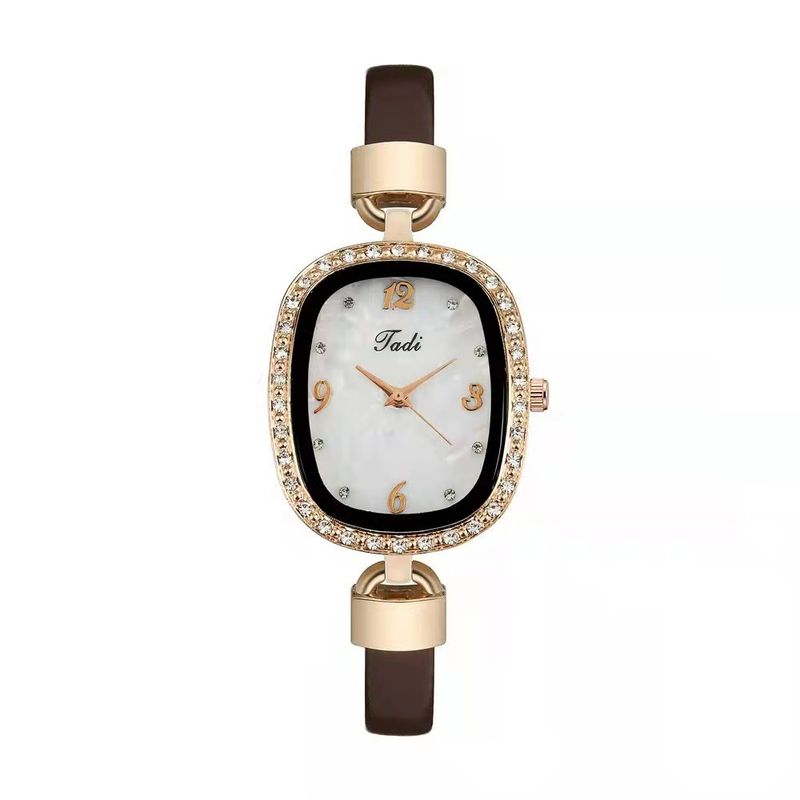 Orologi da donna, tendenza moda, cinturino in marmo, strass, quadrante digitale con diamanti, orologio al quarzo da donna in due pezzi._voghion.com