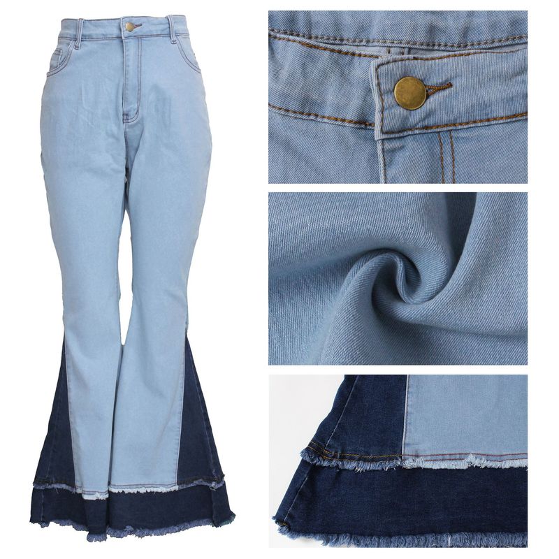 Pantalon évasé extensible à jambes larges pour femmes, vêtements à la mode, couleur assortie, coupe slim_voghion.com