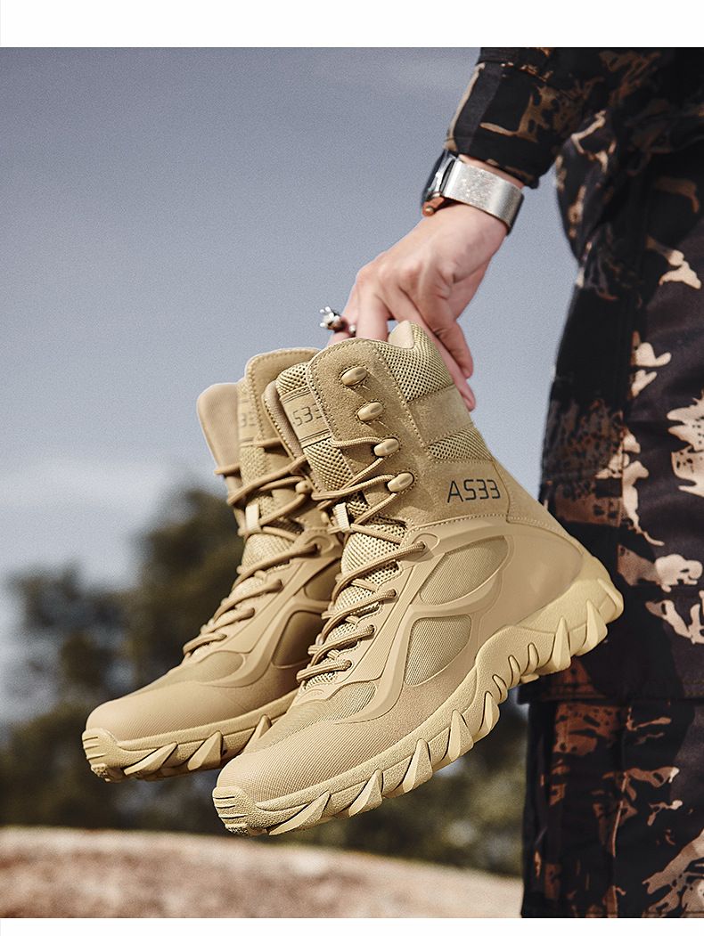 Taktische Stiefel Große Rutschfeste Schneestiefel Neue Outdoor Camping Wandersport Wanderschuhe High Top Kampfstiefel_voghion.com