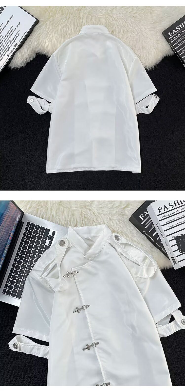 Zomer China-Chic Ins Small Crowd Design Heren Losse Vijf Mouw Jeugd Vliegtuig Knoop Nieuwe Trend Shirt_voghion.com