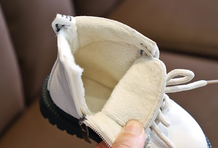 Stivali invernali da bambina Martin 2024, stile britannico, corti con scarpe di cotone spesso e morbido, stivali per bambini_voghion.com