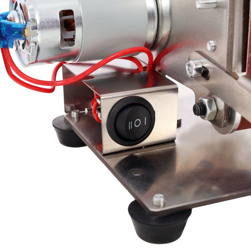 Mini Electric Belt-Sander Knife-Sharpener Sanding Machine 96W, Small Bench Grinder Kit 7 Speed Adjustable Power Polisher DIY Polishing Grinding Tool, Handcraft Jewelry_voghion.com