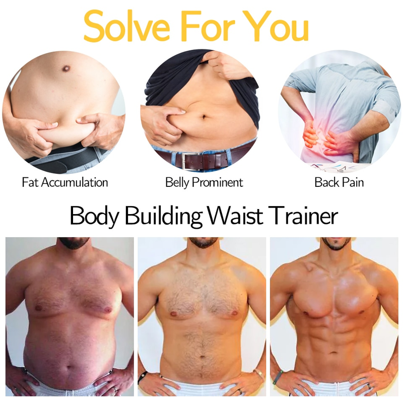Trainer Männer Taille Abnehmen Body Shaper Fiess Gürtel Gewicht Verlust Fett Brennen Sport Gürtel Schweiß Trimmer Workout C_voghion.com