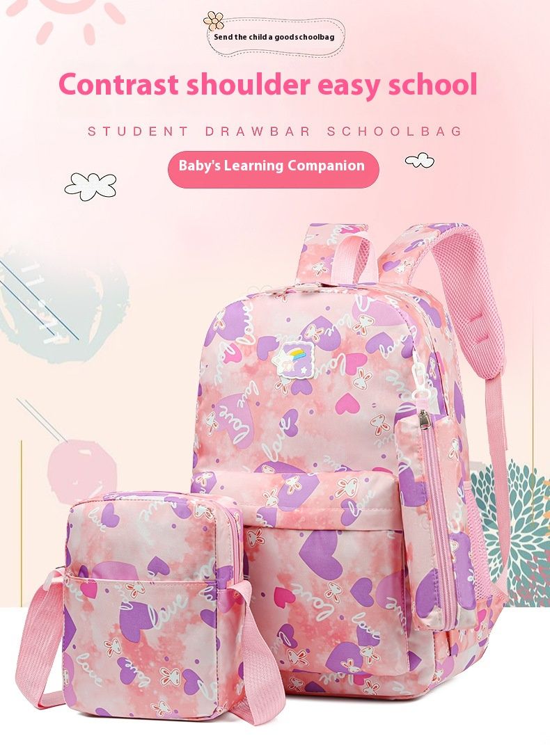 New Three Piece Backpack Sweet And Cute Casual Travel Backpack With Large Capacity For Primary And Secondary School Students_voghion.com