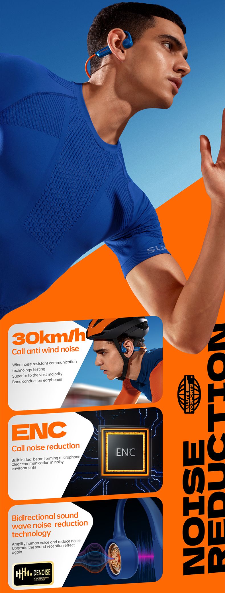 Bone Conduction Bluetooth Earphones 32GB Memory IPX6 Sweatproof And Rainproof Bicycle Sports Earphones X15_voghion.com