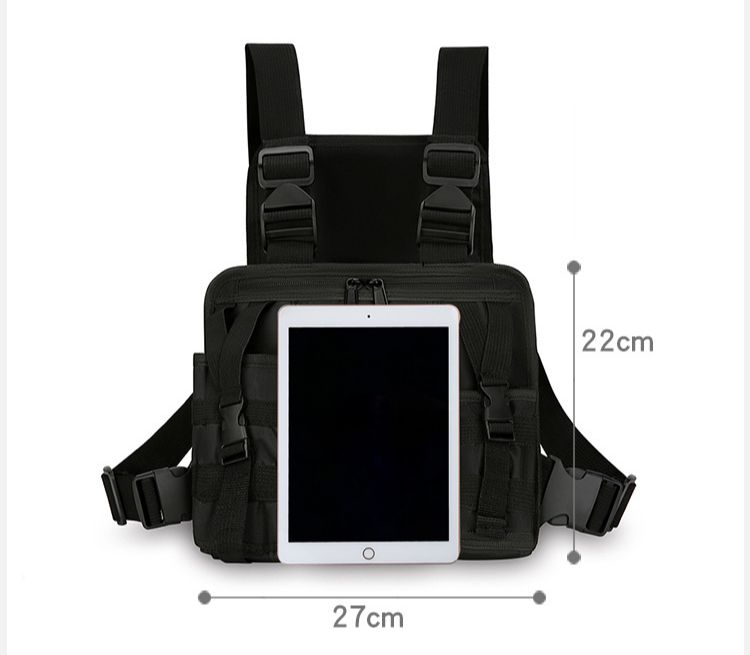 Tactical Vest Backpack Outdoor Sports Bag Cycling Bag Multi-functional Off-road Socks Puppet App Double Shoulder Chest Bag_voghion.com