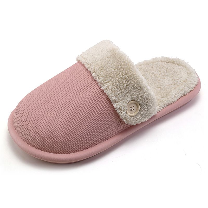 Çıkarılabilir Pamuklu Kadın Açık Su Geçirmez Sıcak Kapalı Çift Ev Yıkanabilir Terlik Erkekler İçin Kış_voghion.com
