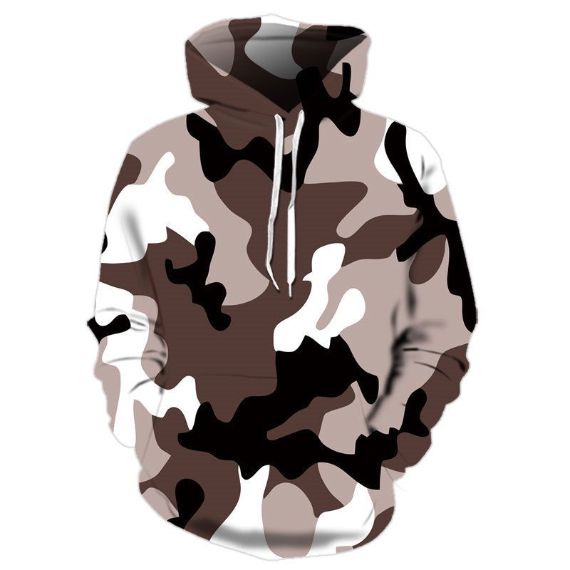 Trendiger Herren-Kapuzenpullover mit Camouflage-Muster, Digitaldruck, lässig, langärmelig, mit Kapuze, dickem Stoff_voghion.com