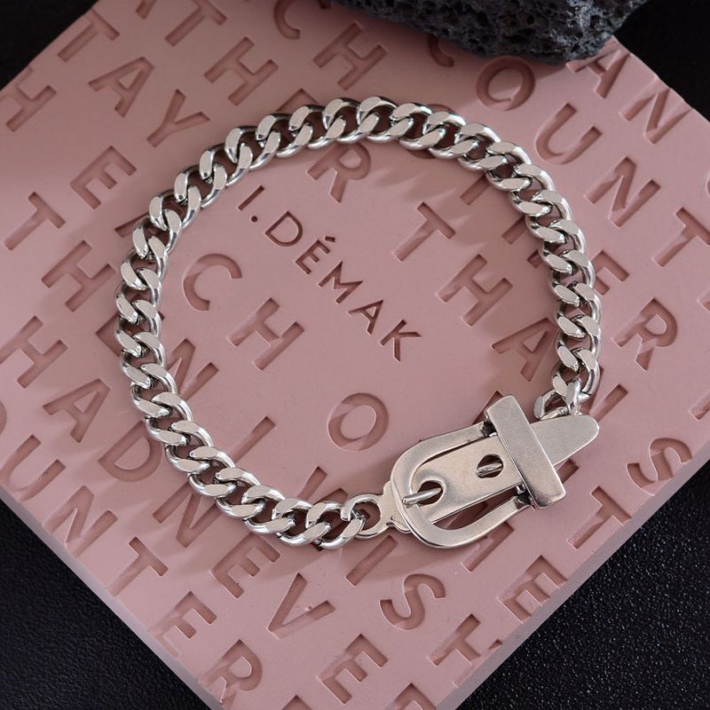 Cool And Stylish Belt Buckle For Women, Unique Cuban Chain, Super Hip-Hop, Ins Niche, High-End Feel Bracelet_voghion.com