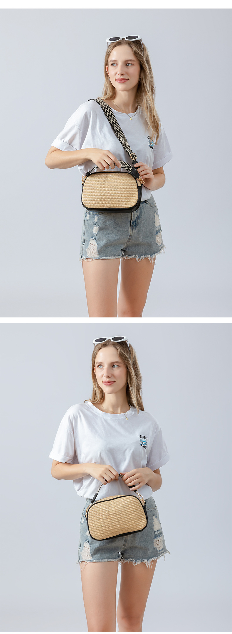 Shoulder Bag 2024 New Product Launch High-quality Fashionable and Popular Commuting Small Square Bag Niche Design and High-end PP Straw Woven Bag_voghion.com