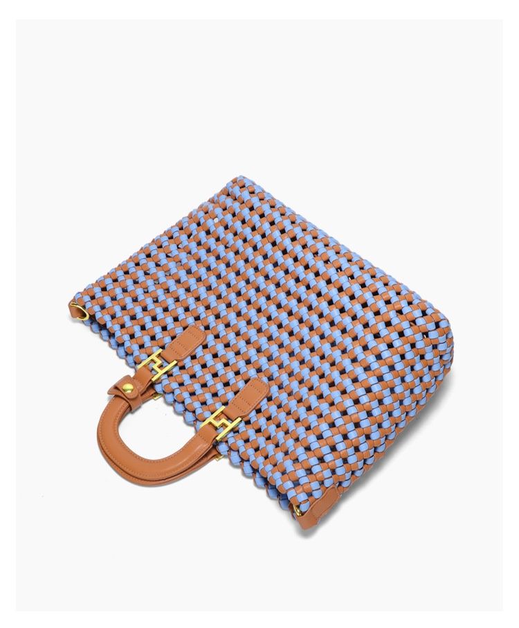 Håndvesker til kvinner, nye sommervevde handlevesker, enkle, uformelle skuldervesker, fasjonable og allsidige mor-og-barn-vesker, myntvesker._voghion.com