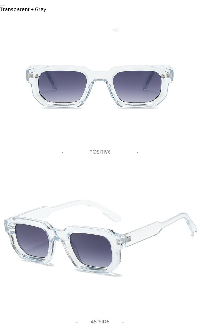 Moda Nuova Moda Blu Occhiali da sole quadrati per donne e uomini Retro Designer Lenti trasparenti Occhiali da sole Occhiali da vista UV400 all'ingrosso_voghion.com