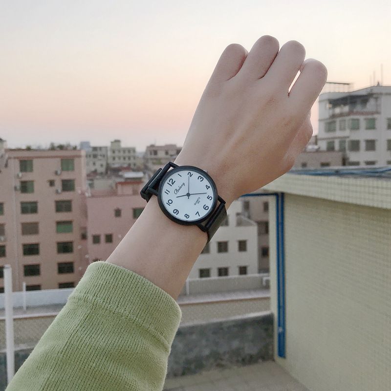Børnemode-eksamensur, enkelt, trendy, afslappet, studenterur, mænd og kvinder, college-stil, retro, litterært parur, børneur_voghion.com