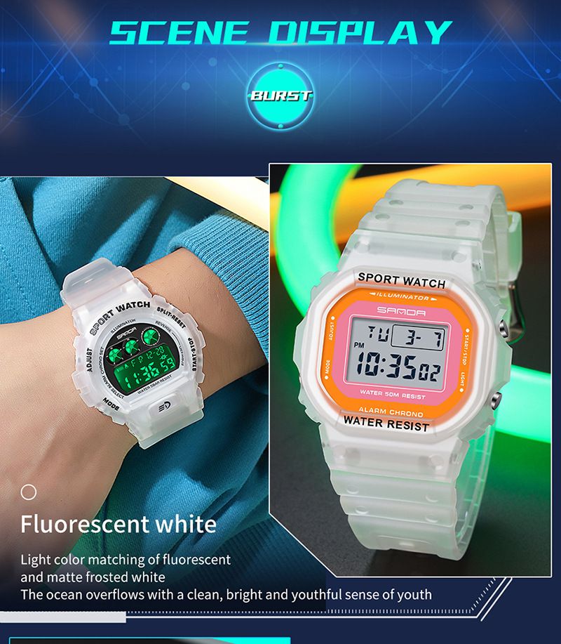 Nyt enkelt display gennemsigtig rem til mænd og kvinder, moderigtigt personlighedsur med lysende og vandtæt rem_voghion.com