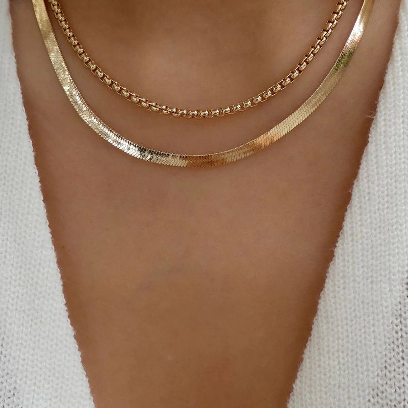 Boho Multilayer Gold Color Metal Snake Chain Clavicle Necklace Ladies 2024 Star Crystal Pendant Necklaces Girls Jewelry_voghion.com